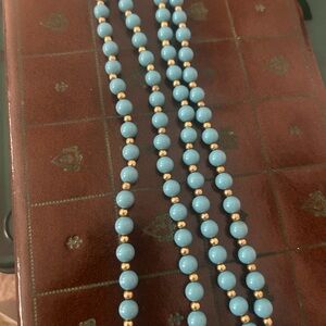 Elegant Blue Beaded Necklace
